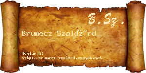 Brumecz Szalárd névjegykártya